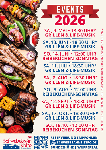 Schwebebahnbistro Events 2026