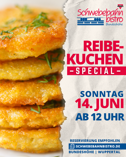Einladung zum Reibekuchen-Special am 14. Juni ab 12 Uhr